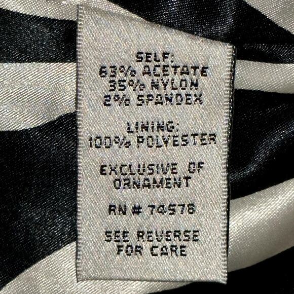 Vintage 90s Y2K Cache Black Satin Jacket Lined Jewel Button Women Size 2 - Picture 6 of 7